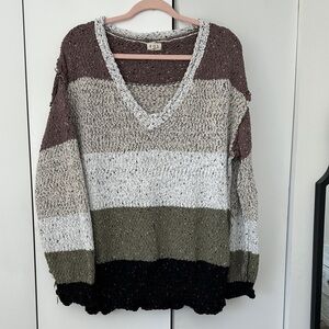 Women's Multicolor Striped Sweater